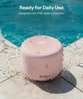Ultra Portable Bluetooth Speaker With Strap For On The Go IPX5 Waterproof Mini Speaker That Bangs With Loud Stereo Sound