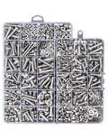 DIY Drill And Tap Hardware Kit With Screws Nuts Caps Washers Self Tapping Set M2 M3 M4 M5 M6 11 Types 293 Pcs For Home Workshop Projects And Metal Plastic Repair, stainless steel organizer case