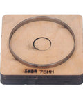 75mm Round Leather Cutting Die For DIY Crafts, Precision Hollow Punch Cutter made of pro grade durable alloy steel on wood base.