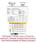 Front view of FTG USA 5-piece countersink drill bit set (#4,#6,#8,#10,#12), tapered woodworking bits.