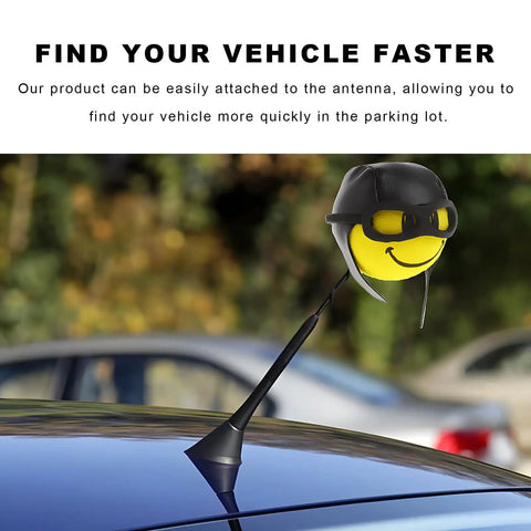 Funny Pilot Antenna Topper Ball For Cars EVA Foam Exterior Decoration For Most Vehicle Antennas on car roof