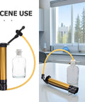 Drop Into Labs With This Solid Thermodynamics Kit For College Physics Rigs featuring a glass bottle and a yellow hose setup in a bright lab.