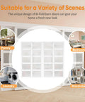 96 Inch Double Sliding Closet Doors With 5 Lite Frosted Glass Pantry Panels Gives Your Space A Fresh Look Includes Hardware Track Kit Floor Guide Pre Drilled MDF White Ready To Assemble Door Panels