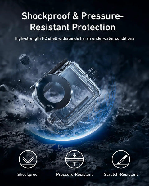 Shockproof protective shell of the Waterproof Case With Floating Stick For DJI Osmo Nano Deep Sea Ready Underwater Housing 25M Depth
