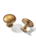 Antique Brass Cabinet Knobs 5 Pack For Kitchen Cabinets And Furniture Vintage Retro Drawer Knobs With Single Hole Mount