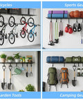 Six Pack Heavy Duty Garage Ceiling Storage Hooks For Bikes And Gear, Easy Install On Overhead Racks Or Wall Shelves, 50 Lb Capacity