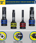 Half Inch Drive Impact Torx Socket Set T25 To T80 In CRMO Steel, Heavy Duty Beasts For Auto Work, shown with various tool icons