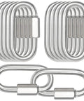 30 Pieces Three Point Five Inch M10 Quick Links Galvanized Steel Heavy Duty Chain Links With Three Eighths Inch Locking Carabiners for Hammock