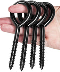 Beefy 5 Inch Screw In Eye Bolts 4 Pack For Hanging And Tie Downs Indoor Outdoor Use Corrosion Resistant Coated Steel Eye Screws