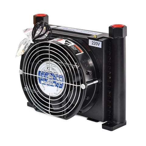Heavy Duty 10 Lpm Hydraulic Oil Cooler With 1.2KW Cooling Power Energy Efficient Heat Exchanger Radiator For DC24V Systems Industrial Grade Wide Application Keeps Fluid Temps Down