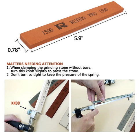 8 Pc Knife Sharpening Stones Set For Fixed Angle Knife Sharpeners RX-008 RX-009 Pro Grade Whetstone Kit With Grits Stone Usage Guide