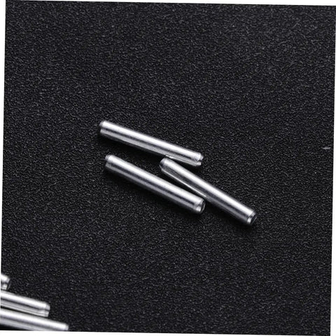 Close-up of metal shafts from 40 Piece DIY Robot Drive Shaft Kit For RC Robots Short Axle Steering Gears Metal Build Upgrade Dope For Custom Robo Projects Durable High Strength Metal Shafts Perfect For Hobbyists, Builders, And RC Robotic Creations