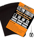 Adhesive Magnetic Sheets 8.5 X 11 Inches, 50 Pack, 30 Mil, with cutter, scissors, and ruler for crafts and DIY organization