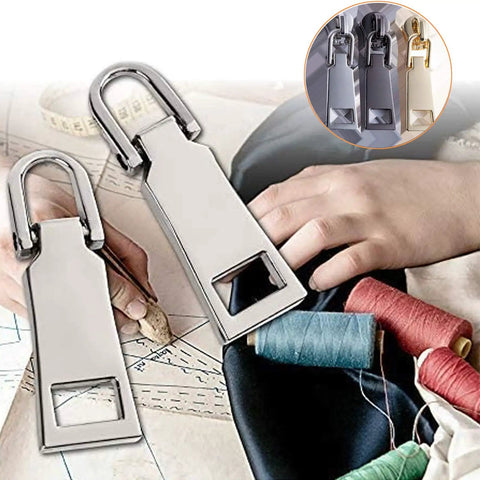 Gold Metal Zipper Pull Replacement For Luggage Suitcase Backpack Jacket Coat Boots, Durable Zinc Alloy Zipper Handle Repair For Damaged Zippers, Fast Fix Great For Travel