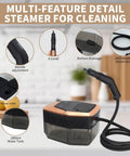 Kickstart Your Deep Clean Routine With This Heavy Duty Handheld Steam Cleaner That Blasts Through Grease And Grime In Seconds. Compact detail steamer with 1800ml tank and 2m hose.