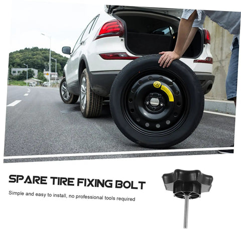 Car with spare tire and Spare Tire Bolt For Easy Safety Mounting And Strong Hold Down Hardware Fits Multiple Car Models Quick Install No Tools Needed Durable High Strength Retaining Screw For Reliable Vehicle Security