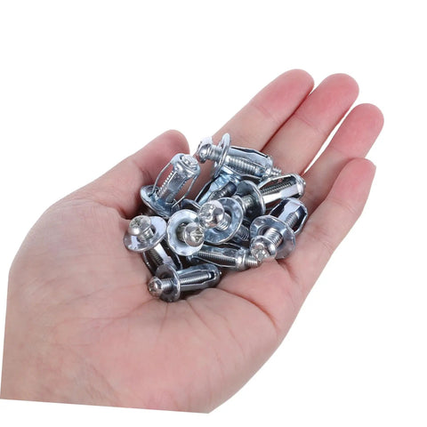 Expansion Screw And Petal Nut Kit For Quick No Fuss Fastening In Home Projects M4 M5 M6 Metal Anchors 35 Piece Hollow Wall Petal Expansion Bolts For Iron Skin And Plasterboard, silver kit in hand