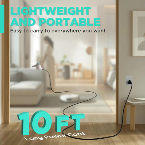 High Powered Handheld Steam Cleaner With Comprehensive Accessory Kit Designed To Nuke Stubborn Grime In Minutes While You Ditch Toxic Chemicals For Fresh House And Spotless Car Results, showing 10 ft power cord in a modern living space.