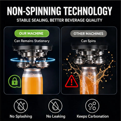 Comparison of Automatic Can Sealing Machine For Aluminum And PET With 360 Degree Seam Technology Commercial Grade 140W Seamer