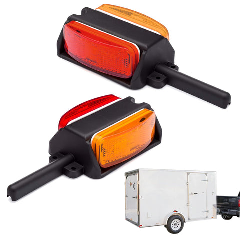 Pre Wired RV Fender Clearance Trailer Light Set Left And Right for Side Marker and Clearance Lighting with trailer view