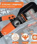 Beefed Up Hydraulic Crimping Tool Kit With 9 Dies For Battery Cables And Wire 12 AWG To 2/0 AWG Copper Aluminum Stainless Steel 6 Ton Crimper Ideal For Automotive And Marine Electrical Projects Durable Build For Quick Consistent Crimps.