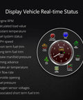 Display of vehicle status with OBD2 Bluetooth Diagnostic Scanner for Android car stereo reading RPM, coolant temp, fuel trim.