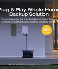 Image of a Beastly 3600Wh LiFePO4 Delta Pro Portable Power Station With Five 120V AC Outlets connected for home backup use