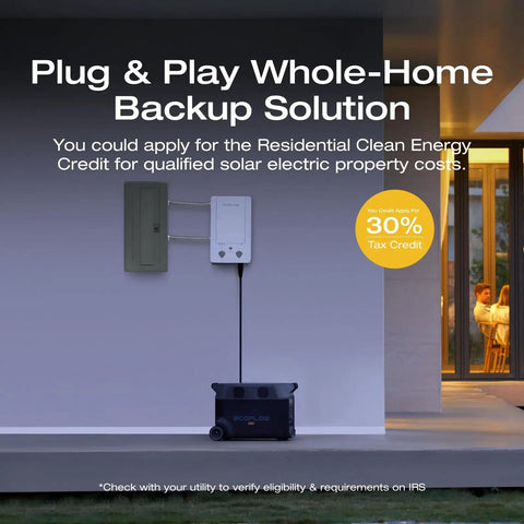 Image of a Beastly 3600Wh LiFePO4 Delta Pro Portable Power Station With Five 120V AC Outlets connected for home backup use