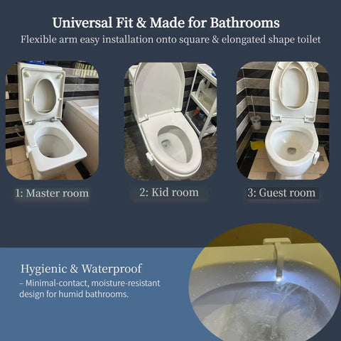 Rechargeable Toilet Night Light With Motion Sensor And 16 Color Changing LEDs Inside The Bowl Auto On When You Enter The Room Dusk To Dawn Sensor Kid Friendly Bathroom Decor And A Funny Gift For Dad