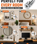 Heavy Duty Metal Self Drilling Drywall Anchors Featuring Dual Sized Screws in various room settings for versatile use.