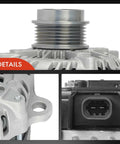 Close-up details of 12V 170A High Output Alternator For GM Trucks And SUVs Fits Silverado 1500 Tahoe Suburban GMC Sierra Yukon Escalade