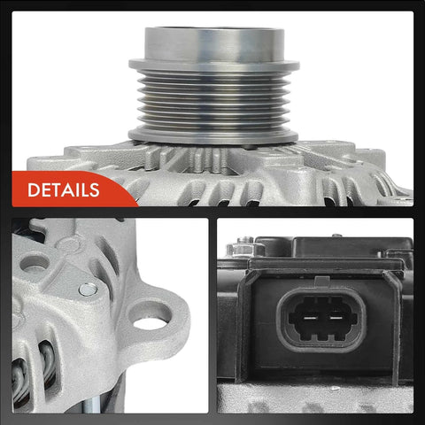 Close-up details of 12V 170A High Output Alternator For GM Trucks And SUVs Fits Silverado 1500 Tahoe Suburban GMC Sierra Yukon Escalade
