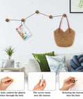 4 Pack Cute Fox Cabinet Knobs used as wall hooks for bag and photo display, installation steps included