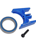 Premium Rad Alloy Center Driveshaft And High Speed Support Set Fits 1/8 1/10 Arrma Kraton Granite Senton RC Rig showing blue aluminum part and bearing.