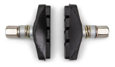 Heavy Duty Bike Brake Pads With Threaded Post For Linear Pull Brakes, Curved Contact Design for maximum rim grip, side view
