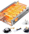 279838 Dryer Heating Element Kit 5400W 240V with thermal fuse and thermostats, compatible with major dryer brands