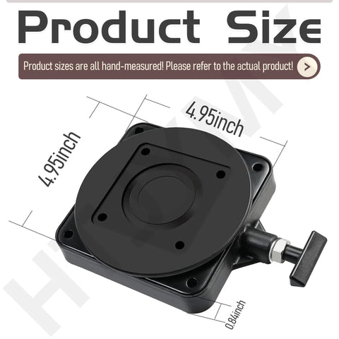 2 Pack Low Profile Swivel Base Downrigger Replacement Kit Featuring 360 Degree Rotation And A Dead Simple Setup, size 4.95 inches.