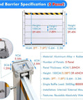 Exterior Door Flood Panels Water Stopper For Maximum Flood Protection Waterproof Barrier Pro Grade Heavy Duty Easy Install For Home And Business Flood Defense, 5-panel aluminum alloy, 100cm high