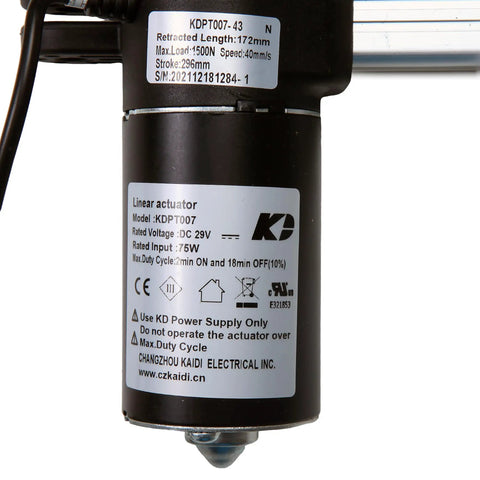 Heavy Duty Power Recliner Motor Replacement For Lift Chairs And Sofas With Kaidi Kdpt007-43 Actuator Kit side view of the actuator motor.