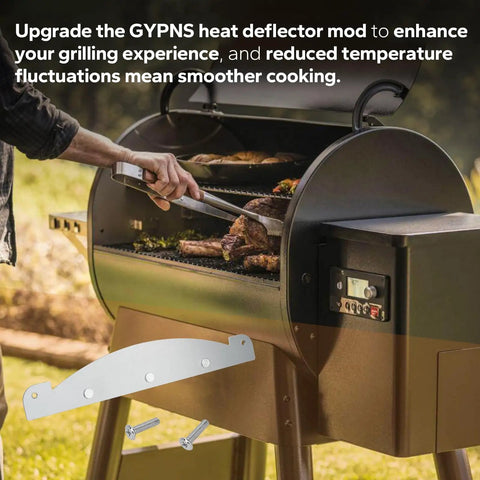 Magnetic Heat Deflector Plate for Pit Boss Pellet Grills Heavy Duty Steel Flame Tamer Main Plate Replacement in use.