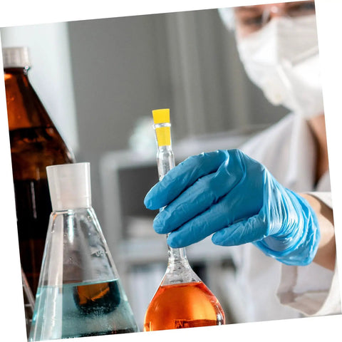 Premium Tapered Silicone Stoppers Kit With Easy Grip Rubber Plugs For Sealing Test Tubes Flasks And Bottles Perfect Heavy Duty Coating Paint Projects And Lab Experiments You Can Trust These High Temp Plugs To Save Time And Keep Your Gear Safe. yellow tapered silicone stopper sealing glass flask in lab