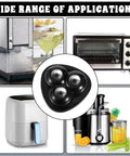 Eight Pack Self Adhesive Caster Wheels For Heavy Appliances With 360 Degree Swivel Rollers And Strong Grip Pads with various kitchen appliances.
