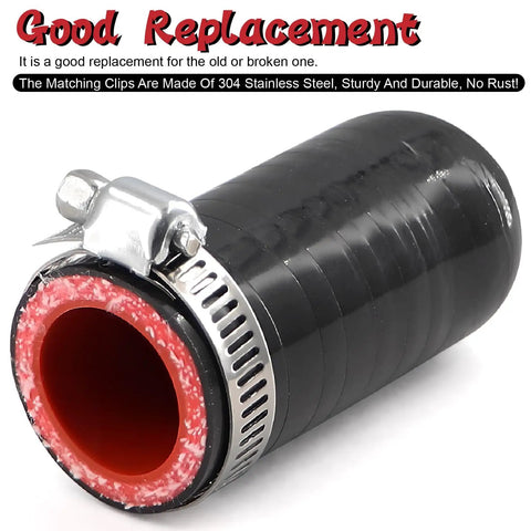 Heavy Duty Tough As Nails 4 Ply Reinforced Silicone Hose Cap End Plug Seven Eighths Inch ID 22mm 5mm Wall with Clamp
