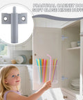 Twenty Piece Grey Plastic Soft Close Drawer Dampers For Kitchen Cabinets Wardrobes And Dressers Smooth As Butter Slide Easy Peasy Drawer Stopper Buffer Hardware For Home Organization Projects installed on cabinet door