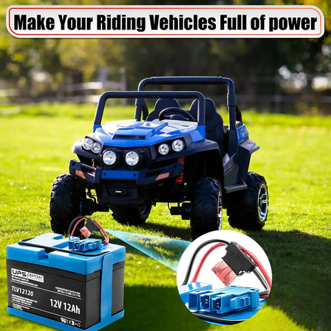Peg Perego 12V ride-on vehicle with 12 AWG Wire Harness Connector Replacement For Peg Perego 12V Ride On Vehicles With Fuse Works With 12V SLA Battery And Lithium Upgrade Easy Install And Durable Battery Harness