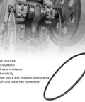 Lathe Drive Belt With High Elasticity For No Nonsense Quiet Operation Rubber Replacement Belt 5M375 shown with machinery background.