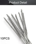 Steel Wire Tube Brush Set 12 Inch Long Spiral Bristle Cleaners One Quarter Inch Diameter Built Tough As Nails