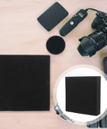 Black Foam Liner Packing Inserts For Protection And Impact Resistance displayed with camera gear