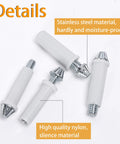 8 Pack Bi Fold Door Bottom Pivot Kit Replacement Pivot Hardware with nylon and stainless steel components displayed on white surface.