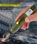 Premium Mini Electric Drill And Rotary Tool Kit With Instant Speed Change For Grinding Polishing Carving Etching Tight Precision Detail Work Solid Us Plug Badass Diy Gear, handheld mini electric grinder pen in use